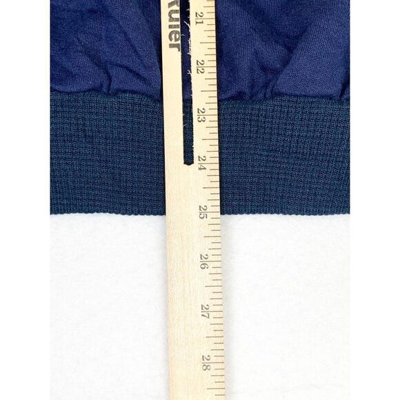 Vintage Adidas Sweater France Large Blue Tan Pockets Sport Activewear - Picture 8 of 8